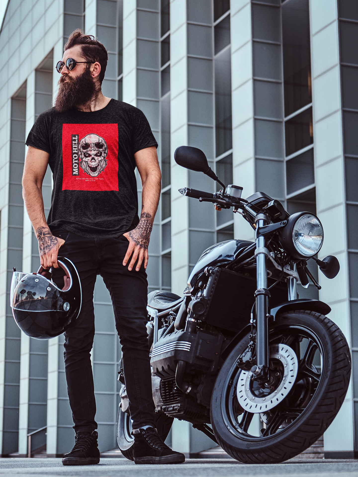 Moto Hell Tee x BlACK TiE