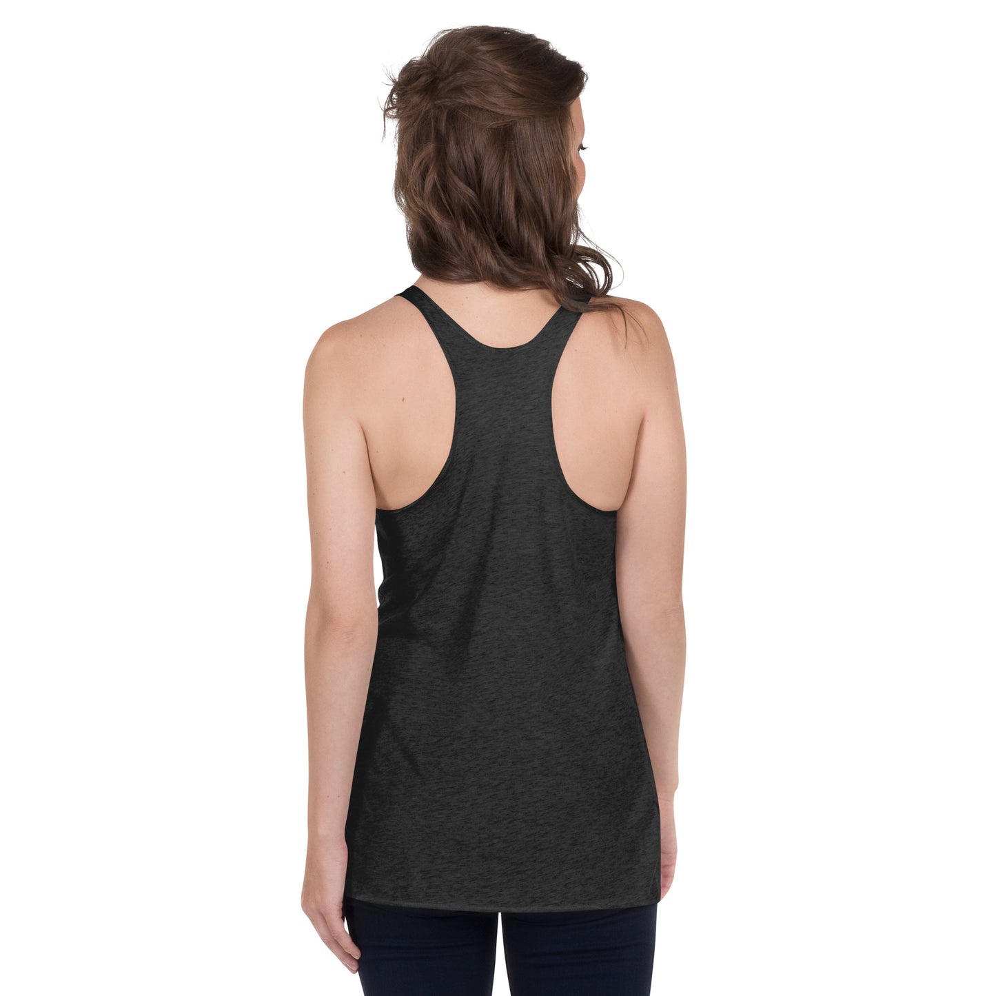 Black NOT Pink Women's Racerback Tanker x BlACK TiE