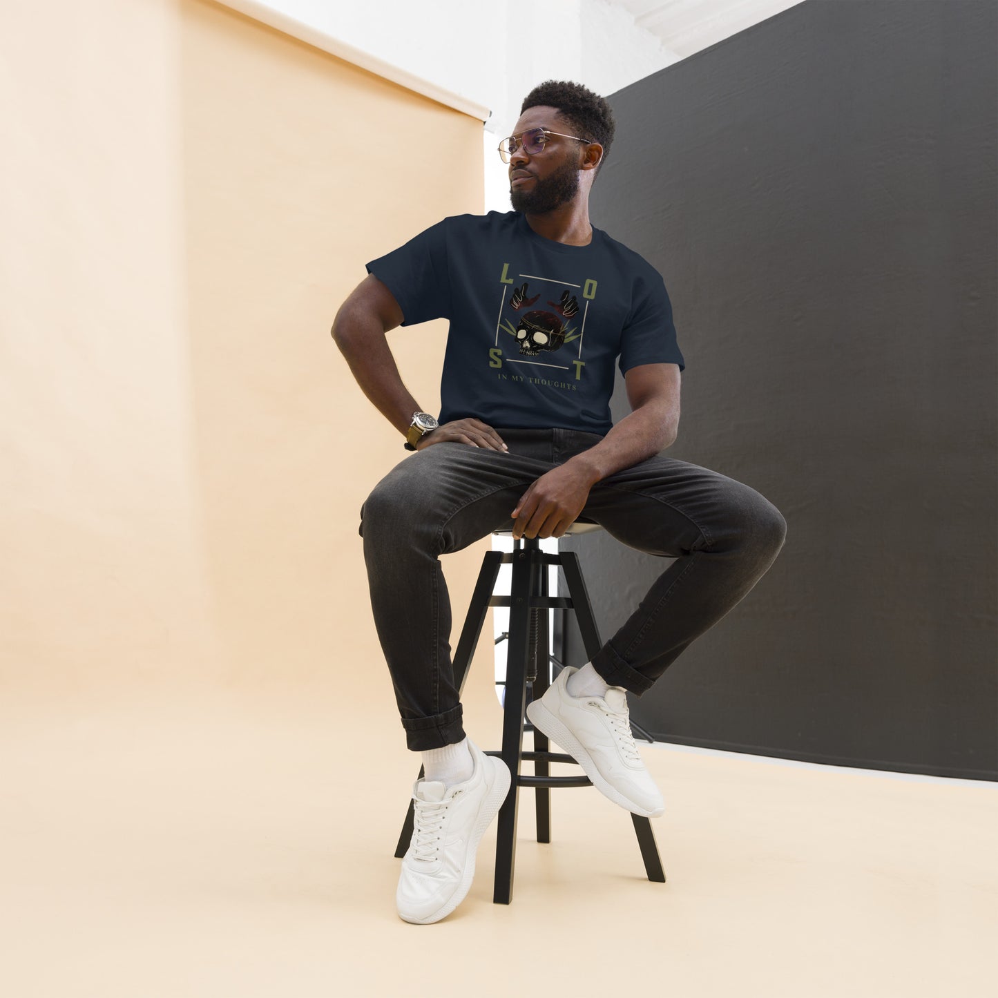 L-O-S-T [Navy] Tee x BlACK TiE