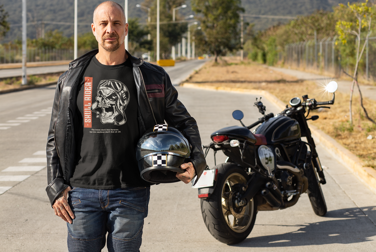 Skull Rider Tee x BlACK TiE