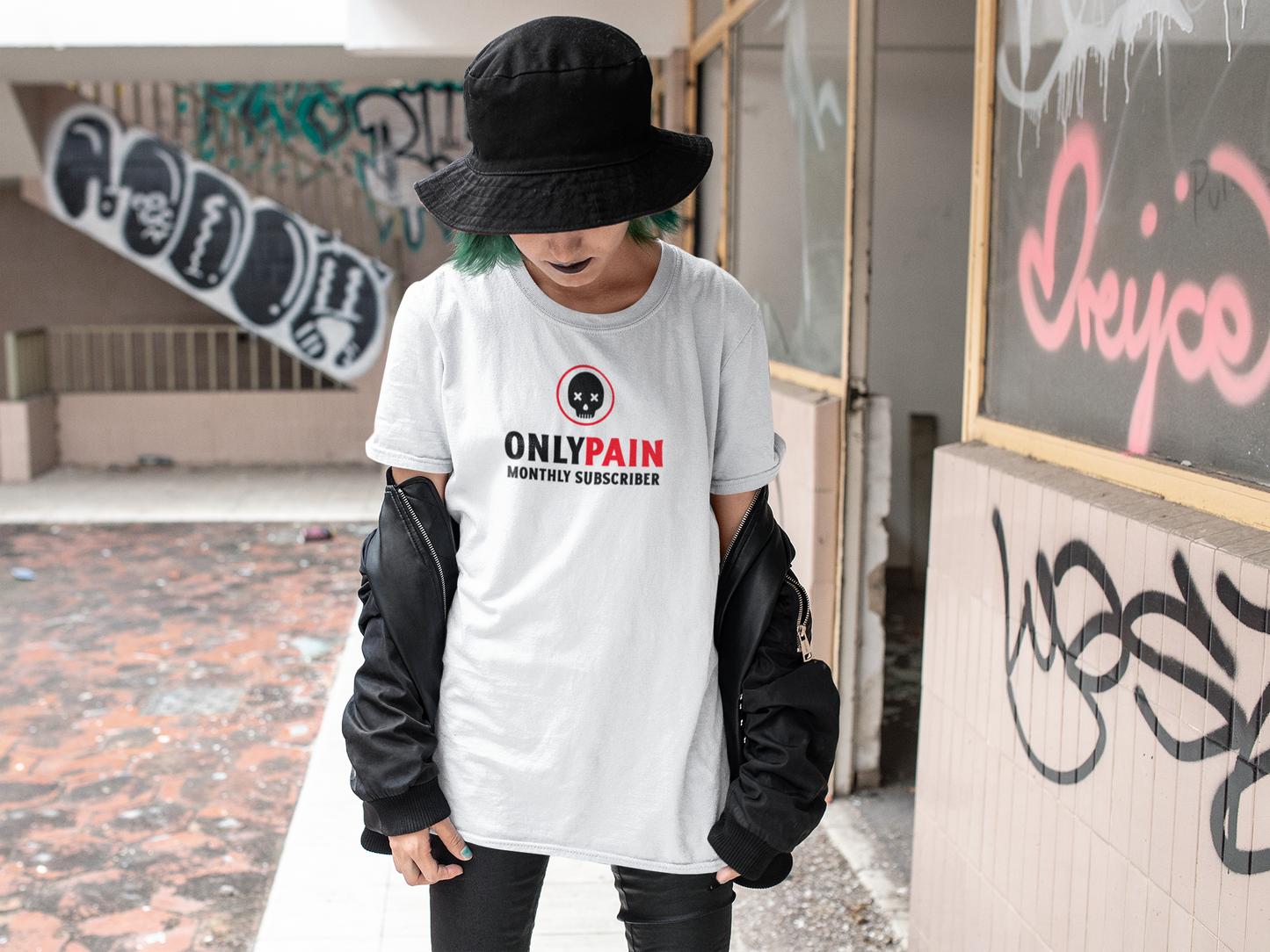 Only Pain [Whiteout] Tee x BlACK TiE