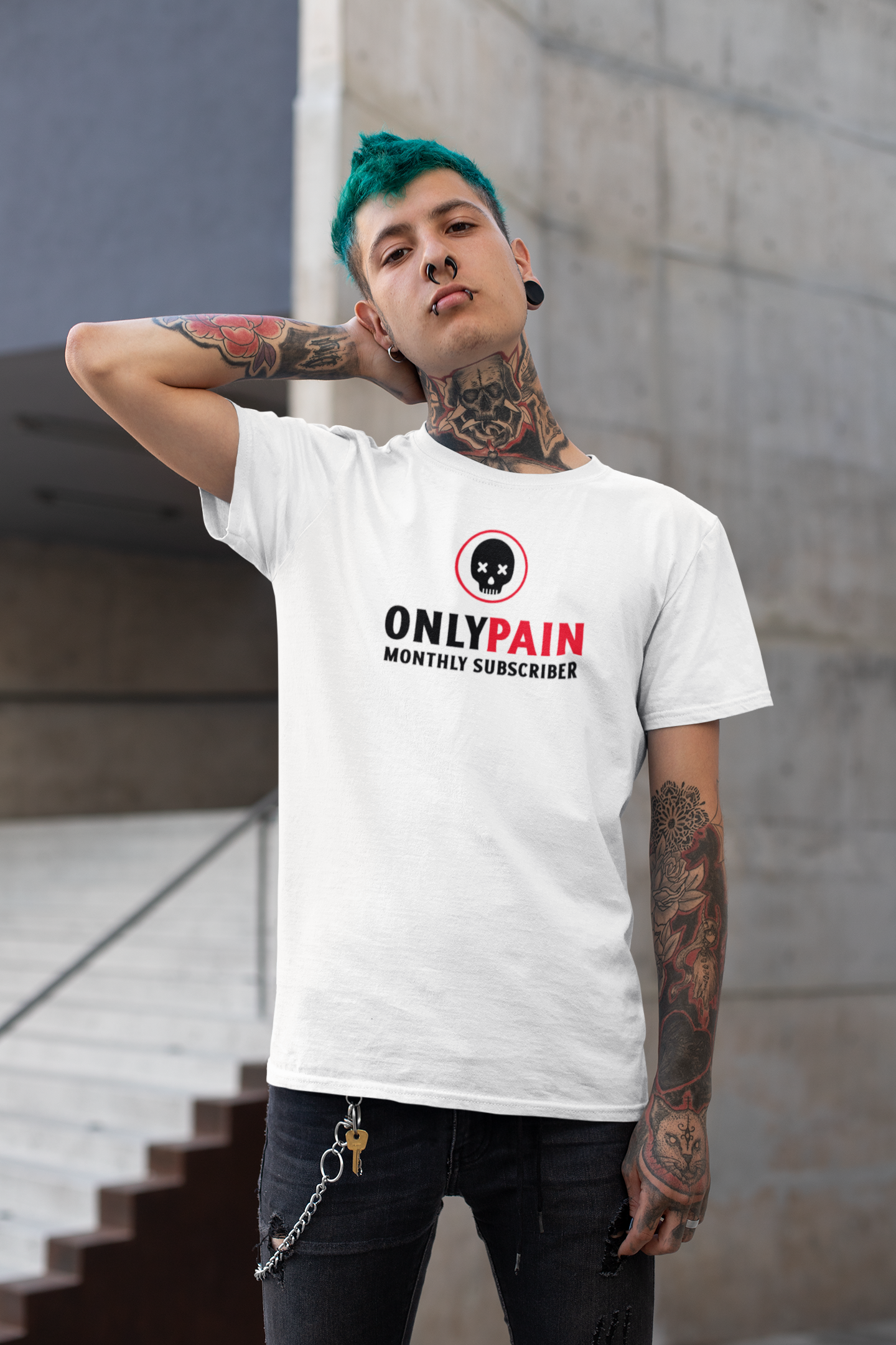 Only Pain [Whiteout] Tee x BlACK TiE