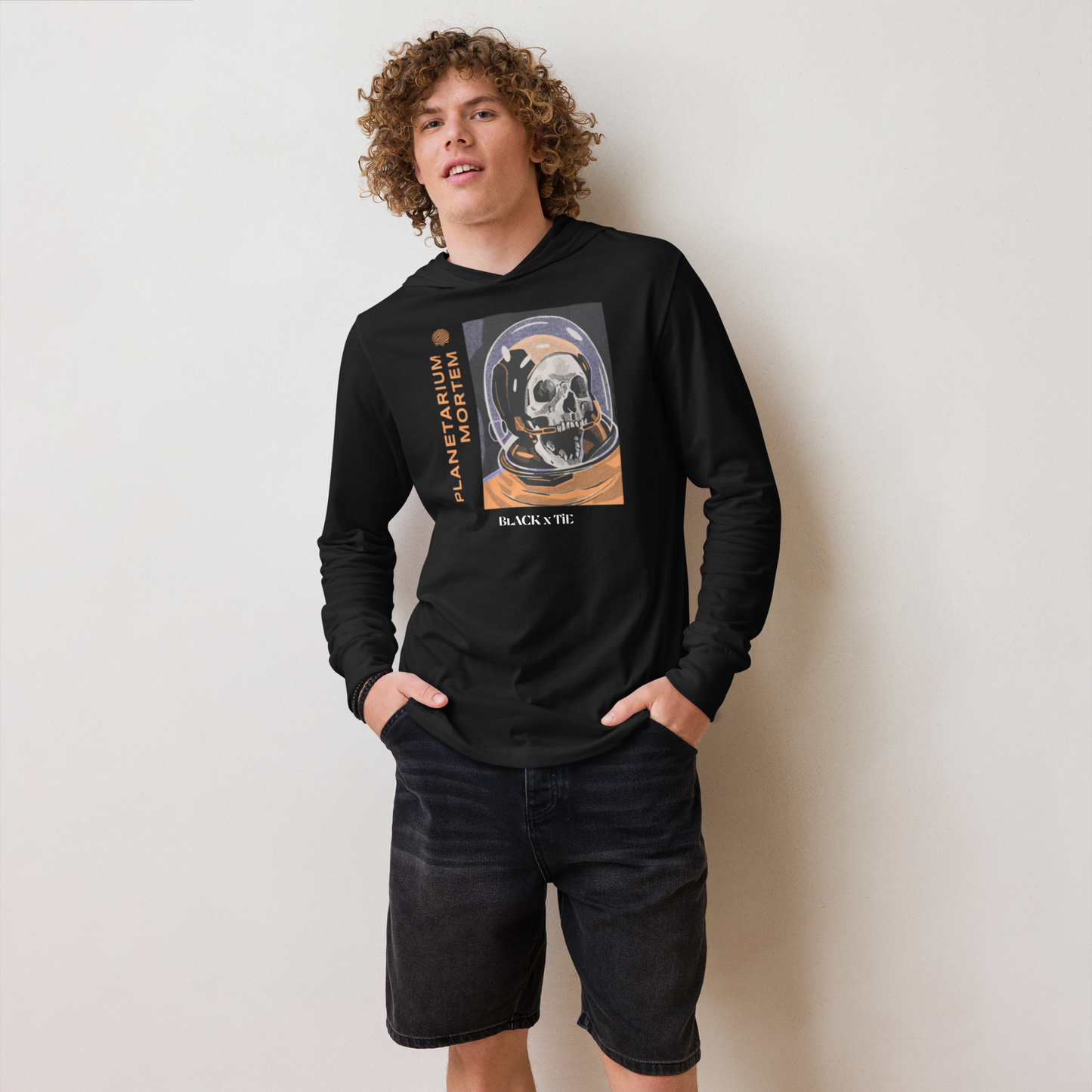 Space Skellie Hooded Long Tee x BlACK TiE